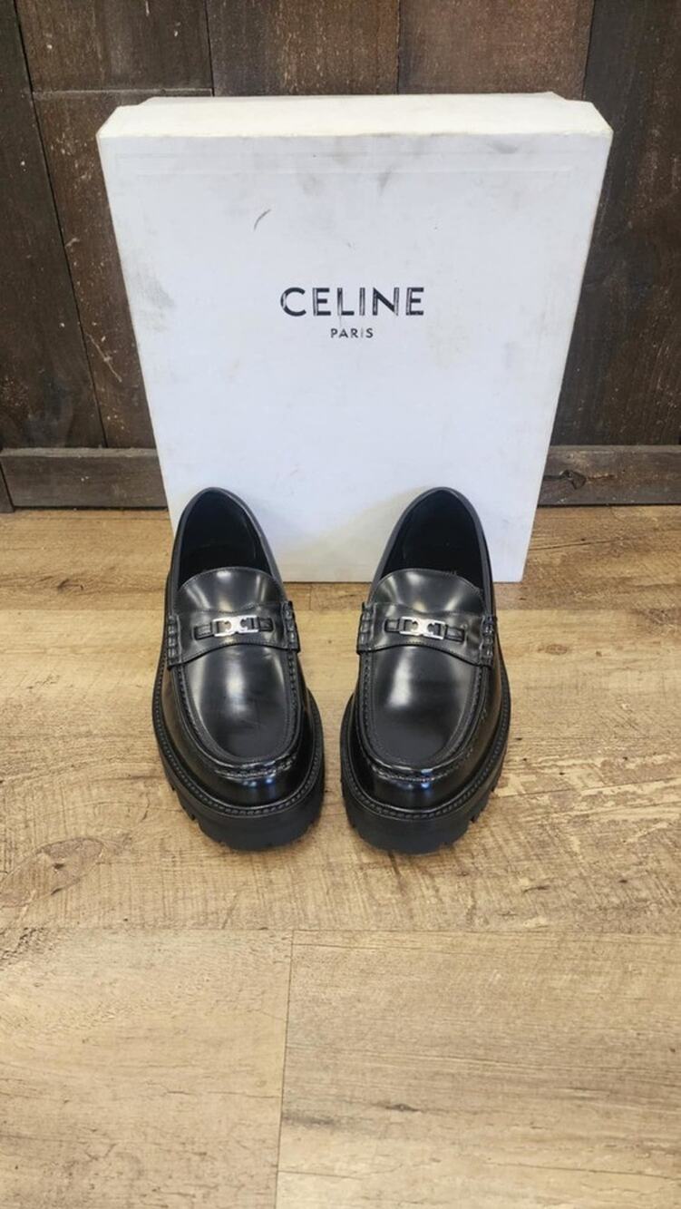 Celine Chunky Triomphe Loafer 30 Black Size 42 - US Size 12 PPSJKI 353471